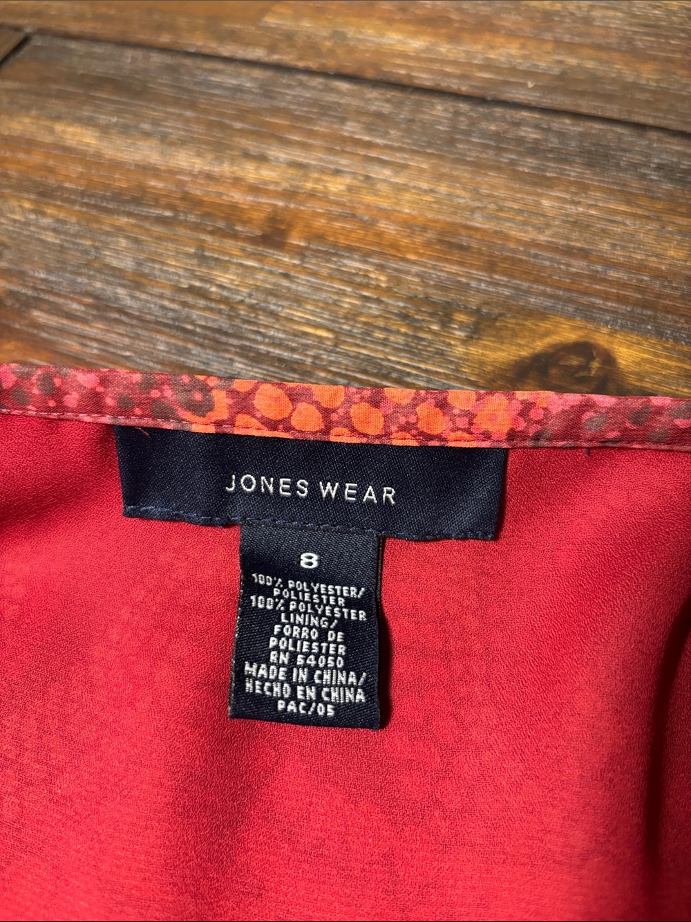Jones Wear 2 pc set: includes Cranberry&Orange Swirl Circle skirt &tank top - Picture 2 of 3